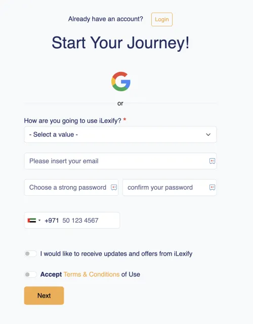 How iLexify works | Register step